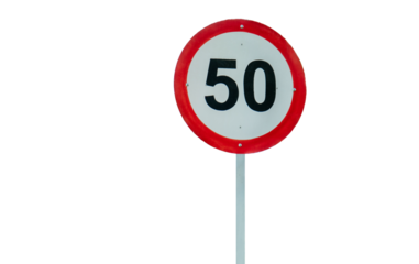 señal de transito en fondo transparente - foto de stock 