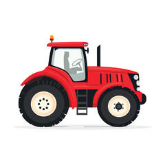 High Quality Tractor Icon And Vector Illustration Featuring a Detailed Farming Tractor Logo Vehicle Design, Perfect for Agricultural and Rural Industry Concepts.