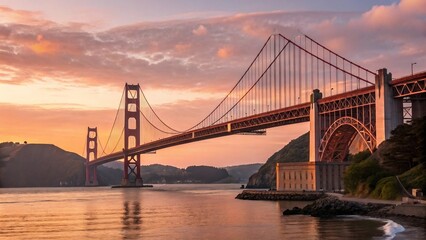 Fototapeta premium Famous bridges captured at golden hour