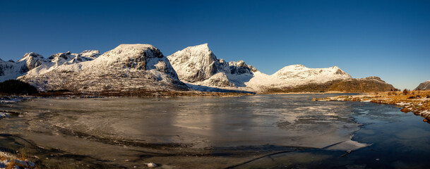 Sunrise and or sunset in the Lofoten Islands (Norway)