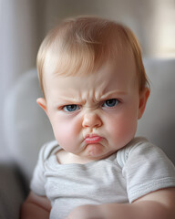Angry baby - Aim to capture natural expressions of anger that occur within the normal course of a baby's day. 