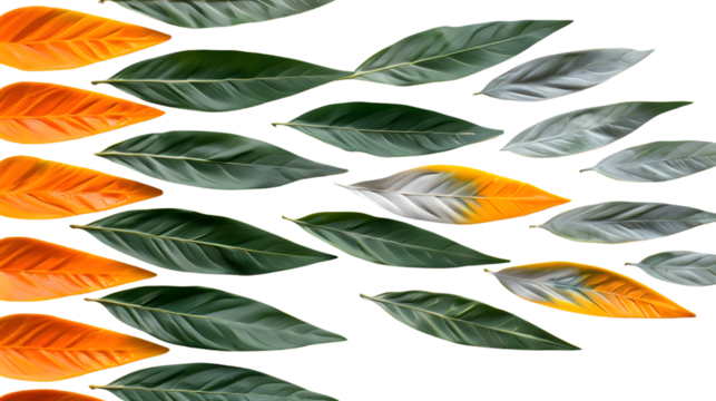 Abstract leaf pattern vibrant colors nature design botanical illustration tropical foliage