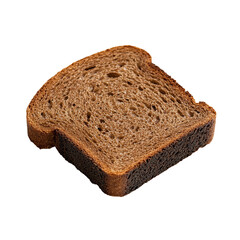 one slice of toasted rye bread, looked at from the top

