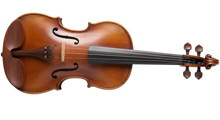 Fototapeta premium Isolated Violin Studio Shot on White Background for Music Concepts