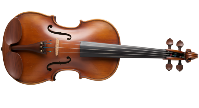 Isolated Violin Studio Shot on White Background for Music Concepts
