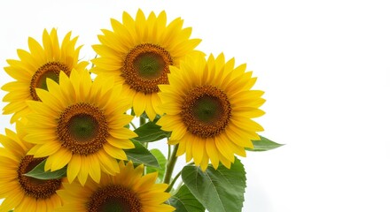 Fototapeta premium Sunny Bouquet of Sunflowers - Vibrant sunflowers, summer joy, nature's beauty, happiness, optimism. A cheerful perfect for summer themes