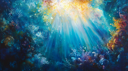 Fototapeta premium underwater vibrant scene