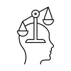 Vector icon for Integrity and Principles. A compass needle pointing toward a heart, symbolizing decisions rooted in conscience, empathy, and unwavering principles.