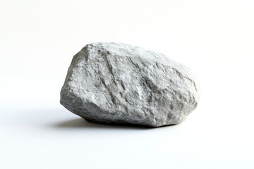 Isolated Gray Rock on White Background for Product Display or Mockup