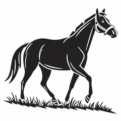 horse silhouette icon vector