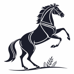 horse silhouette icon vector
