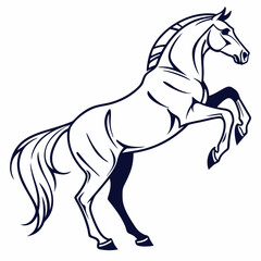 Fototapeta premium horse silhouette icon vector