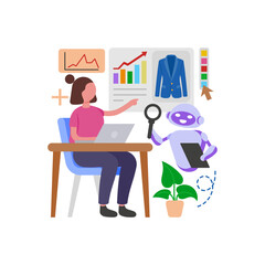 Predictive Market Analysis Algorithms Vector Illustration