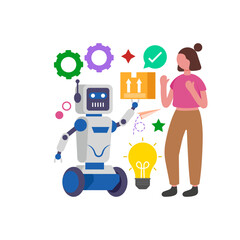 Manufacturing Automation Implementation Vector Illustration