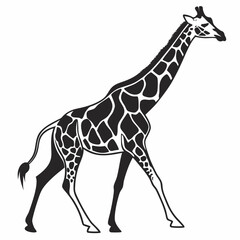 Obraz premium giraffe sihouette black vector
