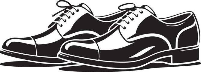 classic shoes, elegant formal footwear, stylish business shoes silhouette vector