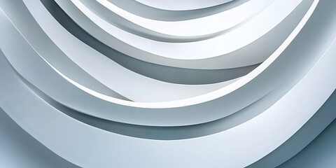 Obraz premium Abstract White Curved Lines Architectural Design Background