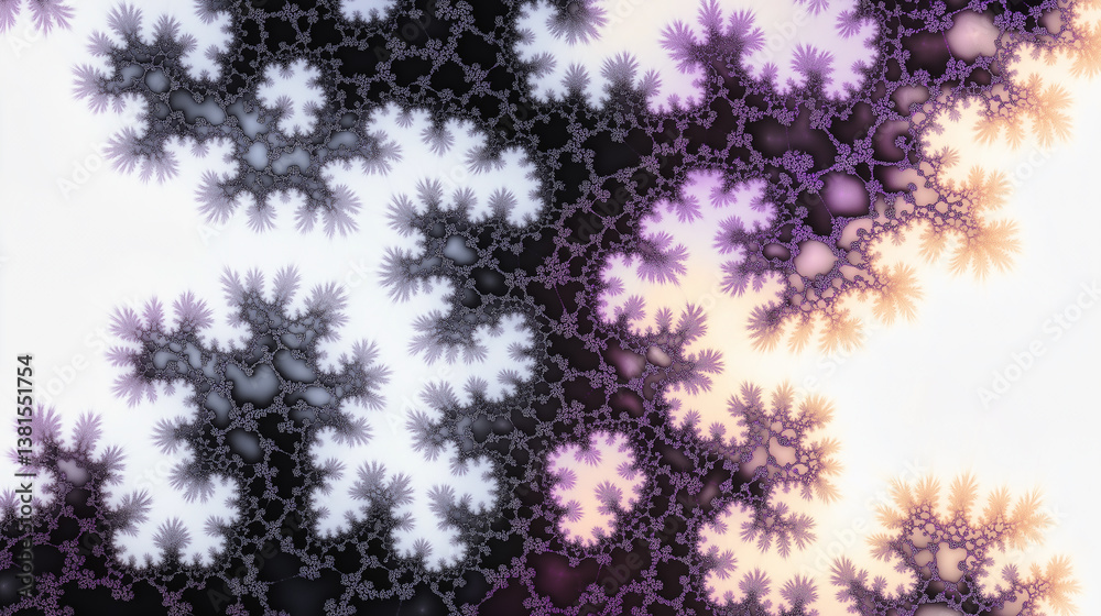 Poster Intricate fractal pattern forming a colorful and detailed texture