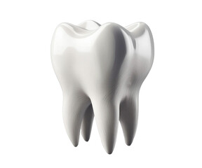 dent isolée sur un fond blanc