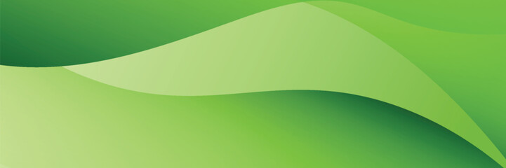 Fototapeta premium Abstract green wavy background. Suit for booklet, brochure, banner, poster, website, flyer, cover, corporate, backdrop. Vector illustration