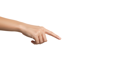 Woman's Hand Pointing to the Right for Emphasis or Direction