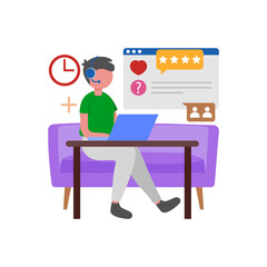 Brand Community Interaction Vector Illustration