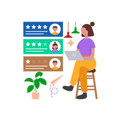 Product Rating Research Vector Illustration