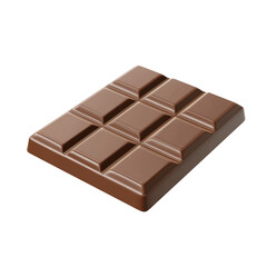 Delicious chocolate bar with a classic design. Transparent background png. 