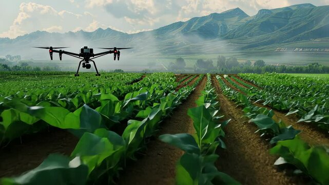 Smart farming techniques using drones and AI to maximize crop yields while minimizing environmental impact