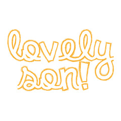 Lovely Son Typography Design on a Transparent Background