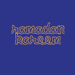 Ramadan Kareem Typography Design vector illustration