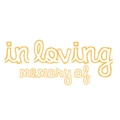 In Loving Memory of Typography Design on a Transparent Background