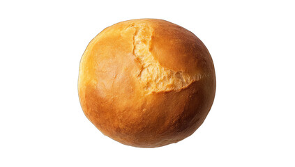 a freshly baked round bread roll with a golden-brown crust showc