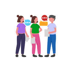 Obraz premium Political Election Discussion Forum Vector Illustration
