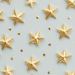 Obraz premium Gold Christmas stars.