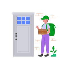 Direct Home Delivery Service Vector Illustration