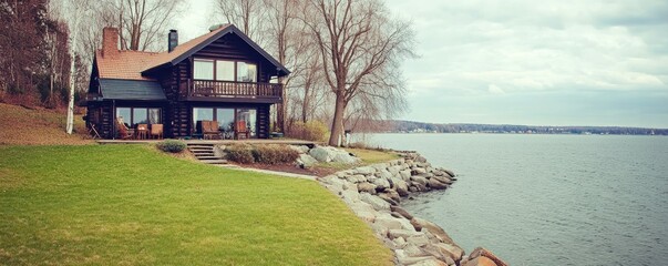 Lakeside Log Cabin Home