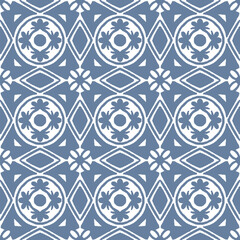 Seamless pattern with stylized ethnic pattern. Hand-drawn illustration.