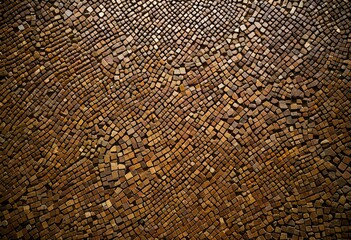 Fototapeta premium A close up of a brick wall with a pattern on it.