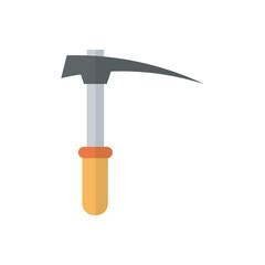 Mining axe flat icon vector illustration. Digging, excavation, mining tool vector illustration. 