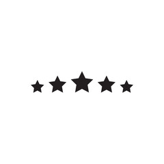 Five star silhouettes flat symbol vector design illustration. 