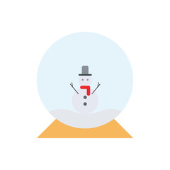 Crystal ball flat icon vector illustration. Merry Christmas Day theme icon vector design illustration. 