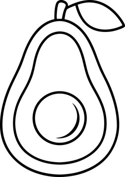 recommend clip art: avocado outline icon