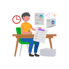 Efficient Sorting Applications Workflow System Vector Illustration