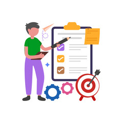 Efficient Task Management Organizational Tools Vector Illustration