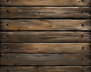 Obraz premium Rustic vector illustration of aged wood panel with nail holes