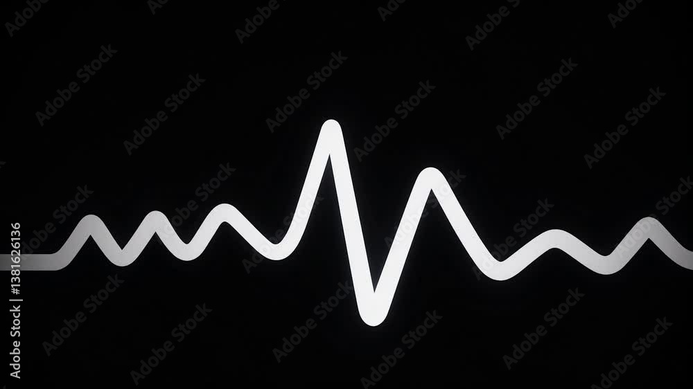 Poster Subtle variations in background color and line glow create a dynamic visual representation of a heartbeat or other vital sign, suitable for medical or health-related projects