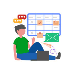 Maintain a flexible schedule Vector Illustration