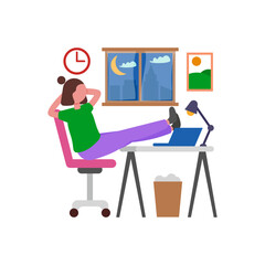 Overcome work burnout effectively Vector Illustration