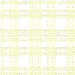 Bright White and Pale Cocoa Butter Seamless Tartan Fabric Design